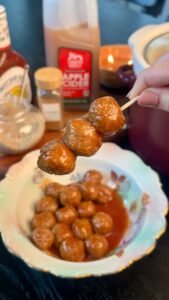 Apple Cider BBQ Meatballs