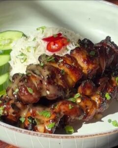 Bang Bang Chicken Skewers