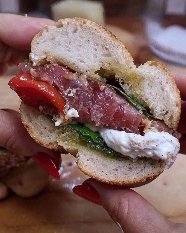 Burrata Prosciutto Sandwich with Cherry Tomato Confit