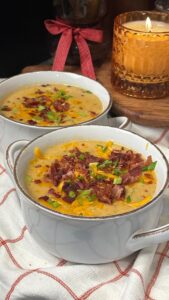 Cheesy Corn Chowder with Bacon
