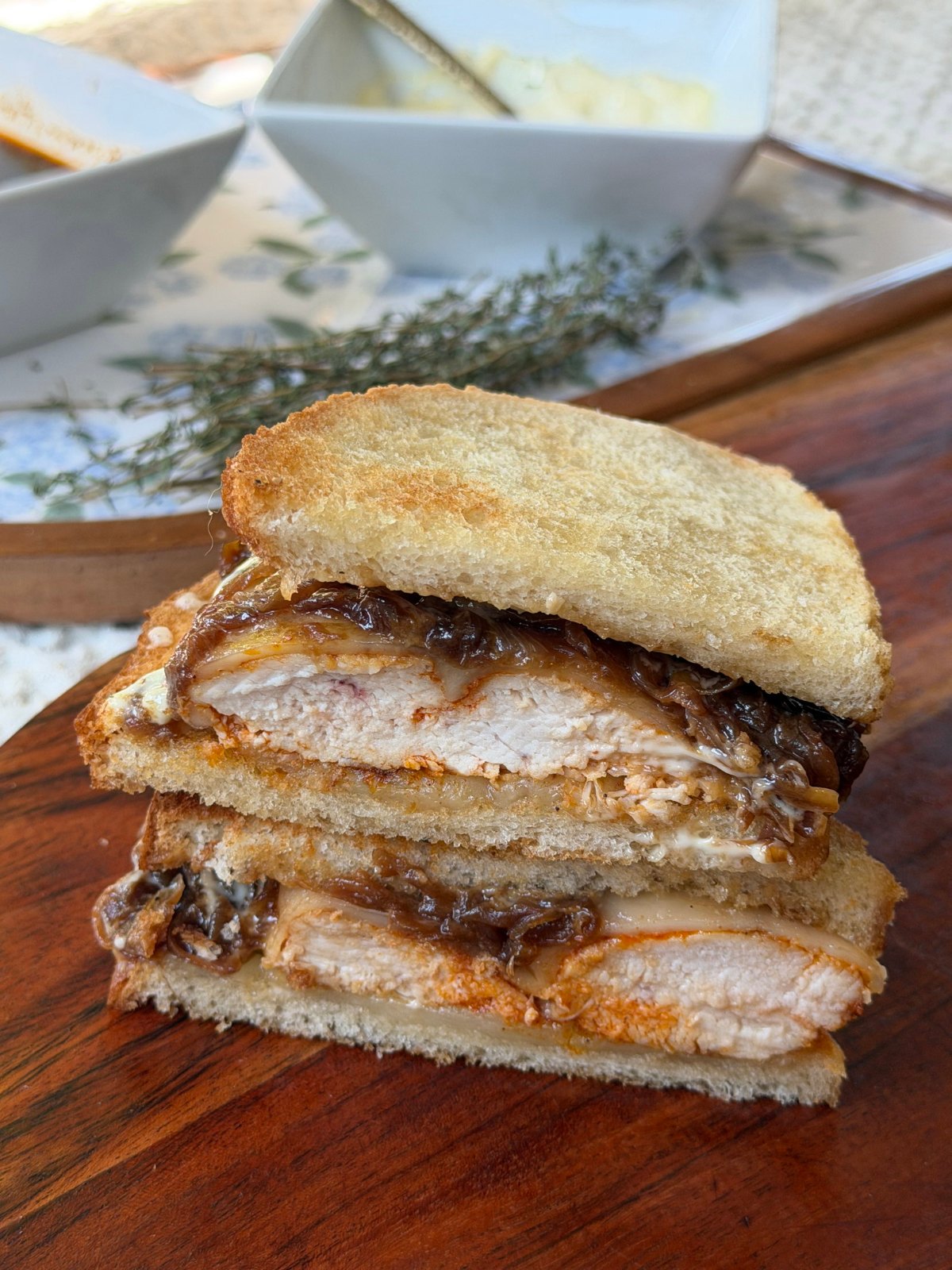 Cheesy French Onion Chicken Sandwich