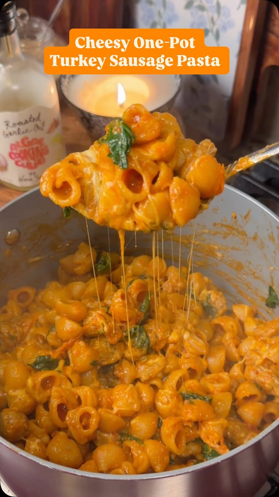 Cheesy One-Pot Turkey Sausage Pasta