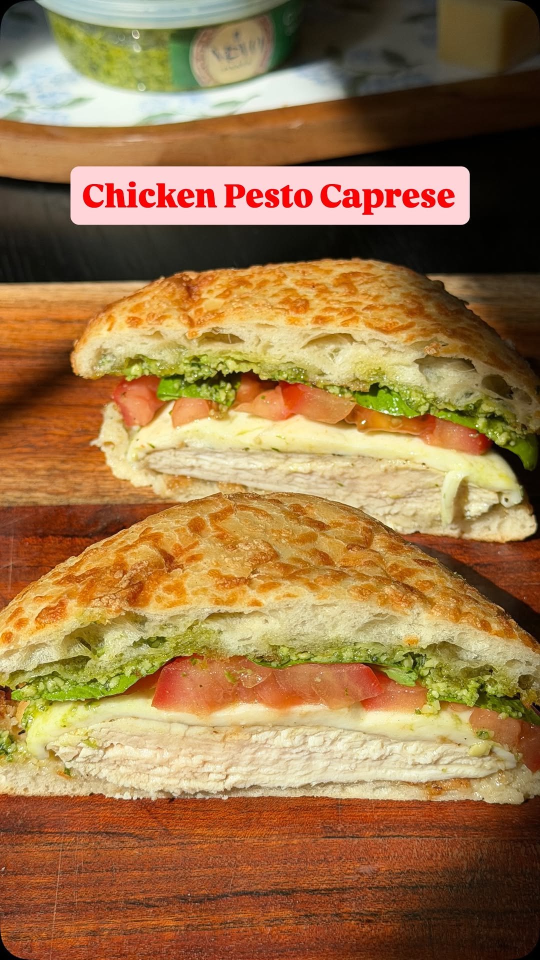 Chicken Pesto Caprese Sandwich