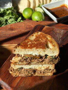 Crispy Birria Grilled Cheese