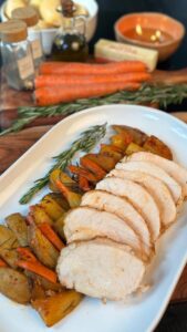 Herb Butter Turkey Breast with Carrots & Potatoes