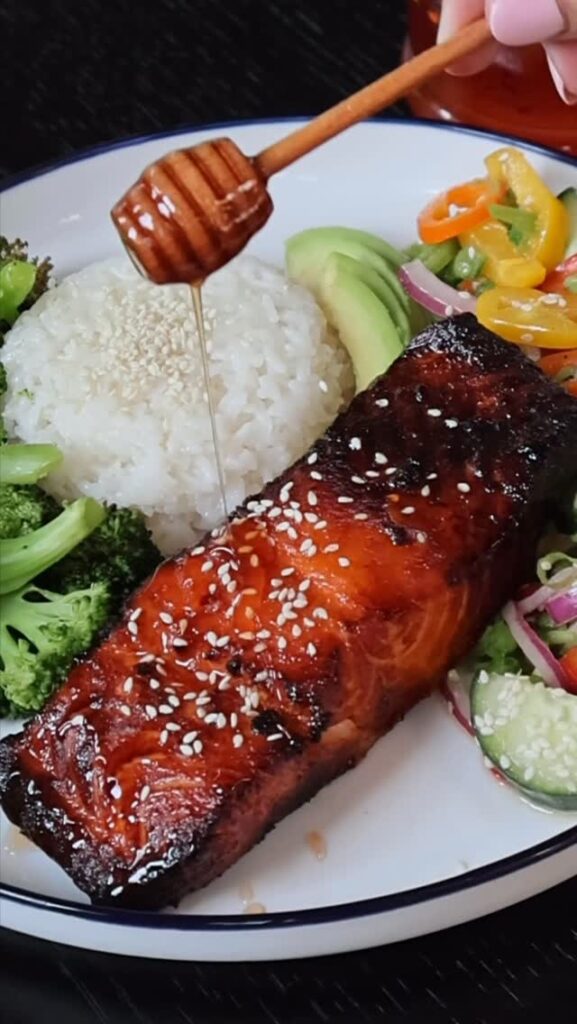 Hot Honey Glazed Salmon