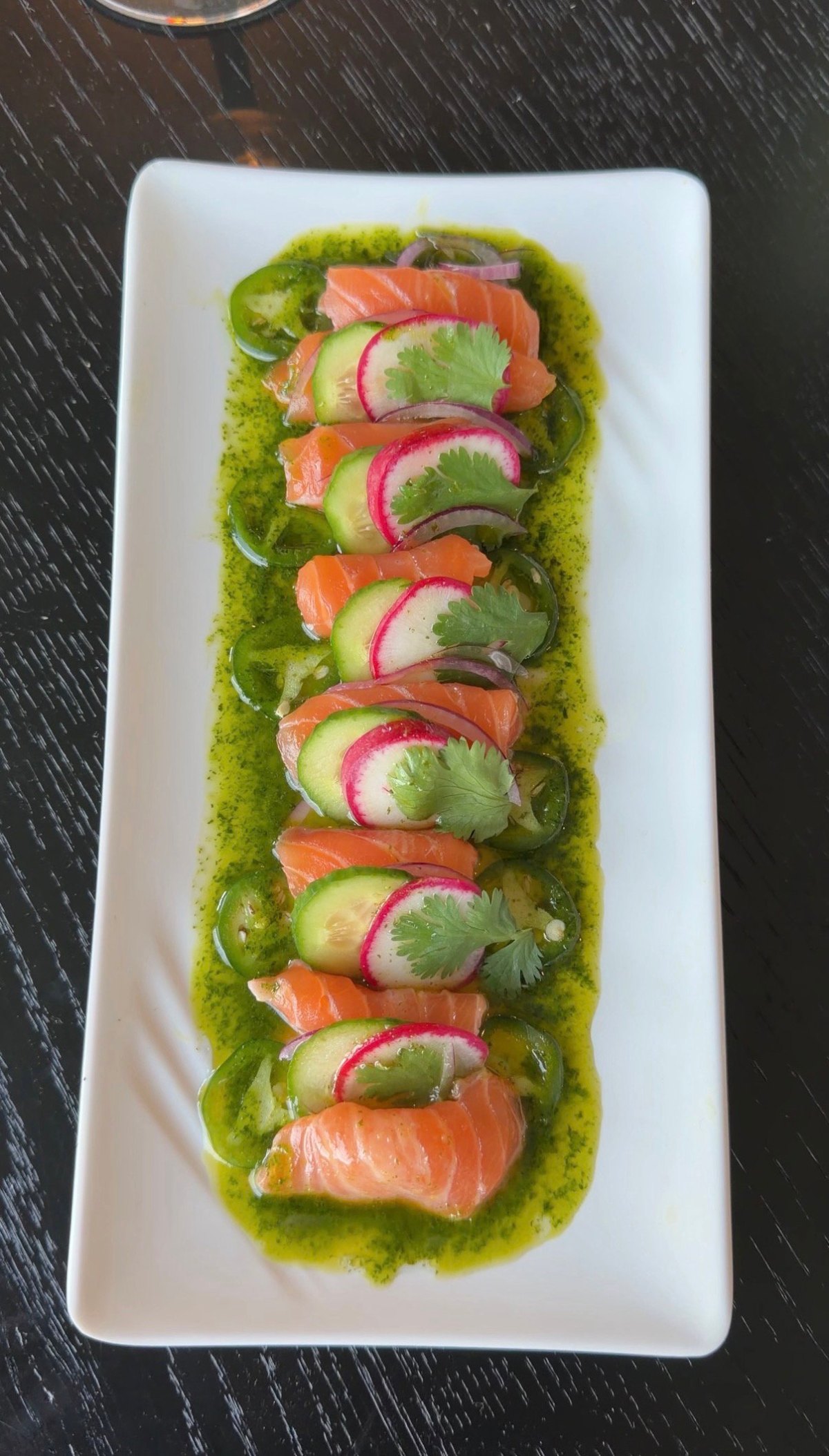 Jalapeño Cilantro Salmon Crudo