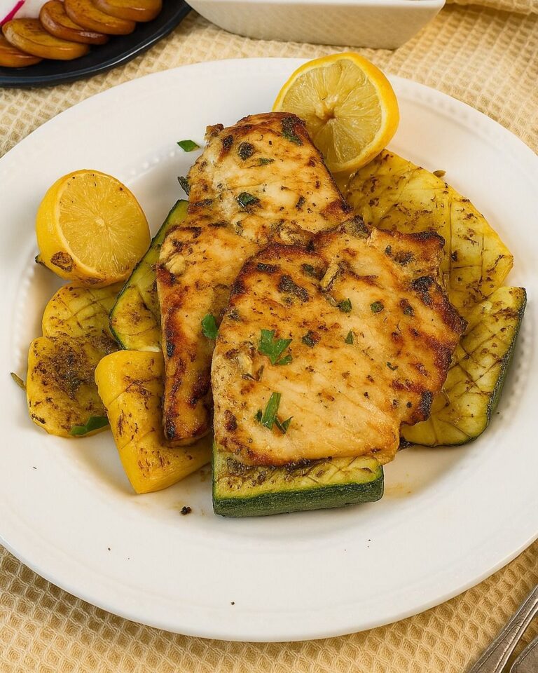Lemon Dijon Chicken with Zucchini & Squash