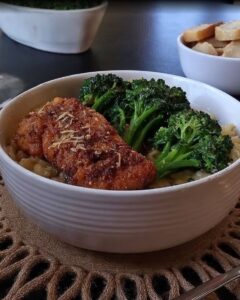 Lemon Herb Crusted Salmon with Creamy Ditalini Pasta