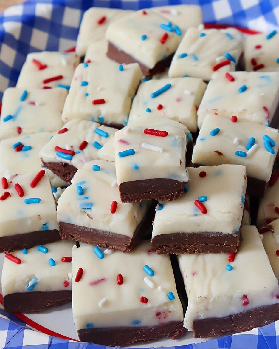 No-Bake Two-Layer Fudge