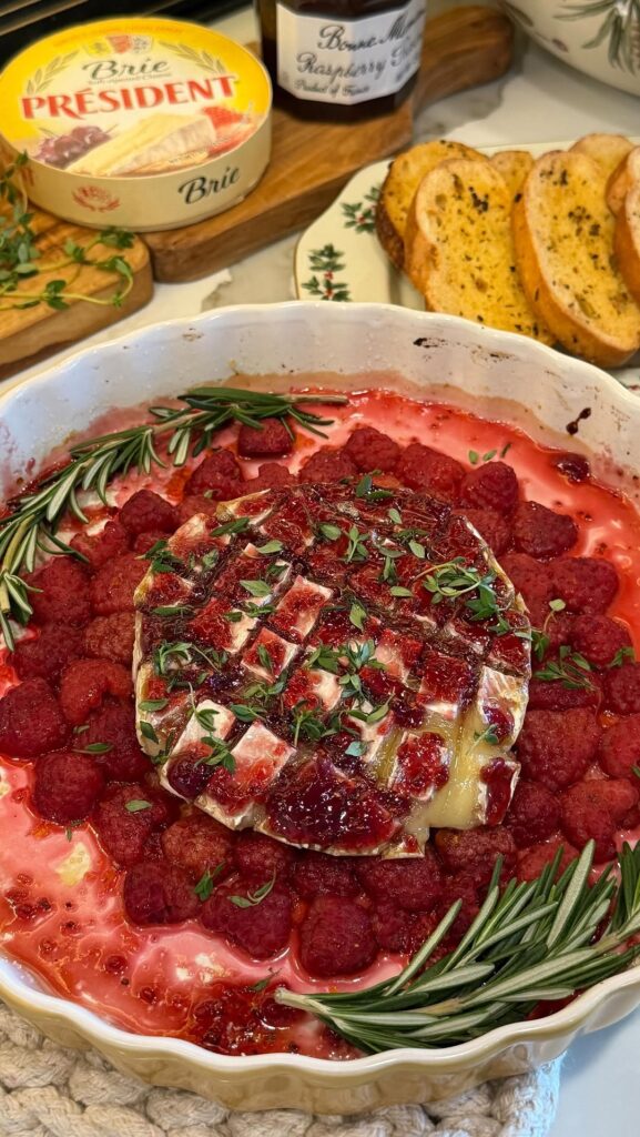 Raspberry Jam Baked Brie