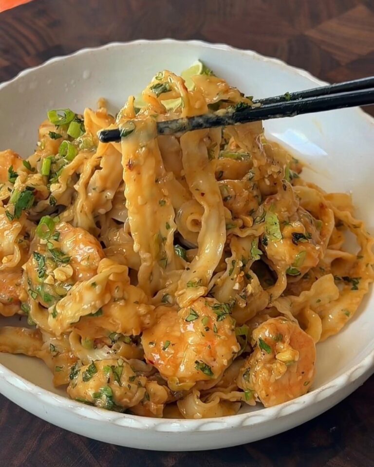 Spicy Shrimp Peanut Noodles