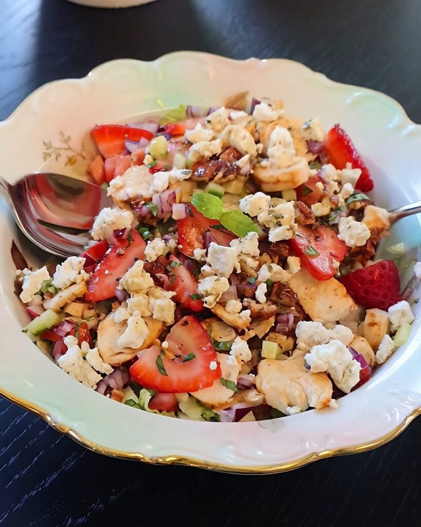 Strawberry Balsamic Grilled Chicken Salad