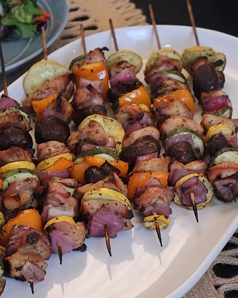 Summer Chicken Skewers with Zesty Garlic Marinade
