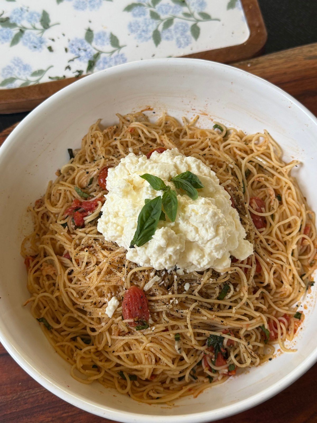 Tomato Basil Burrata Pasta