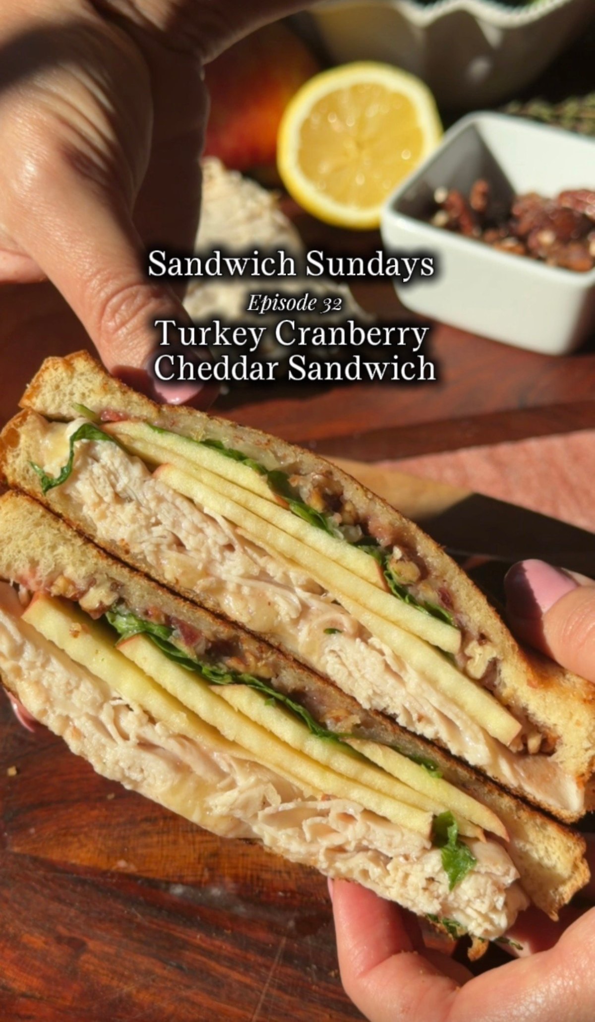 Turkey Cranberry Cheddar Sandwich