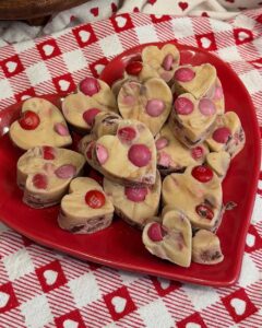 White Chocolate M&M Fudge
